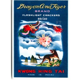 Dragon Tiger Firecracker Pack Label on Fridge MAGNET collect them all great gift