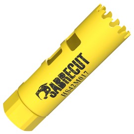 1 x SabreCut HS42M017 17mm High Performance HSS Bi-Metal M42 Cobalt Long Life Hole Saw with Variable Fine Ground Tooth Profile for Cutting Wood Composites Plastic and Sheet Steel