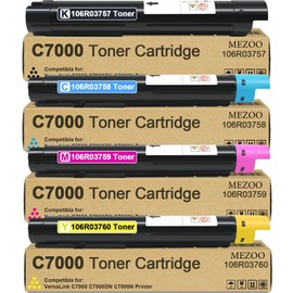 VersaLink C7000 Toner Cartridge High Capacity Replacement for Xerox 106R03757 106R03758 106R03759 106R03760 Toner Cartridge Compatible for Xerox VersaLink C7000 C7000DN C7000N Printer(4-Pack,BK/C/M/Y)