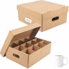 Unarty 2 Pack Mug Moving Boxes with Divider 17 x