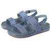 Kenneth Cole Reaction Women's Women's Debra Flat Sandal, Denim Crystal,