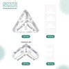 sourcing map 16 Set Acrylic Corner Bracket, L-Shaped Corner Connector