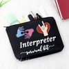 Interpreter Zipper Pouch Interpreter Survival Kit Gift Makeup Bag for
