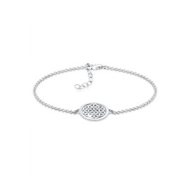 Elli Women's 925 Sterling Silver Ornament Dreamcatcher Orient Wristwear Link and Chain Bracelets of Length 17 cm