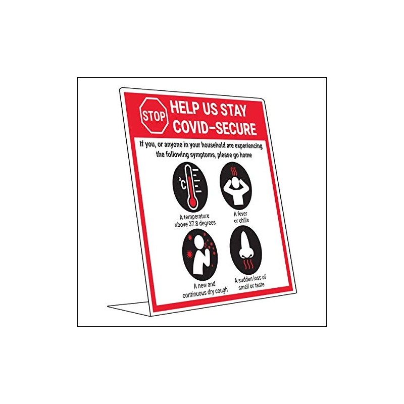 Vsafety Covid Secure Desk Sign - If You Have Symptoms