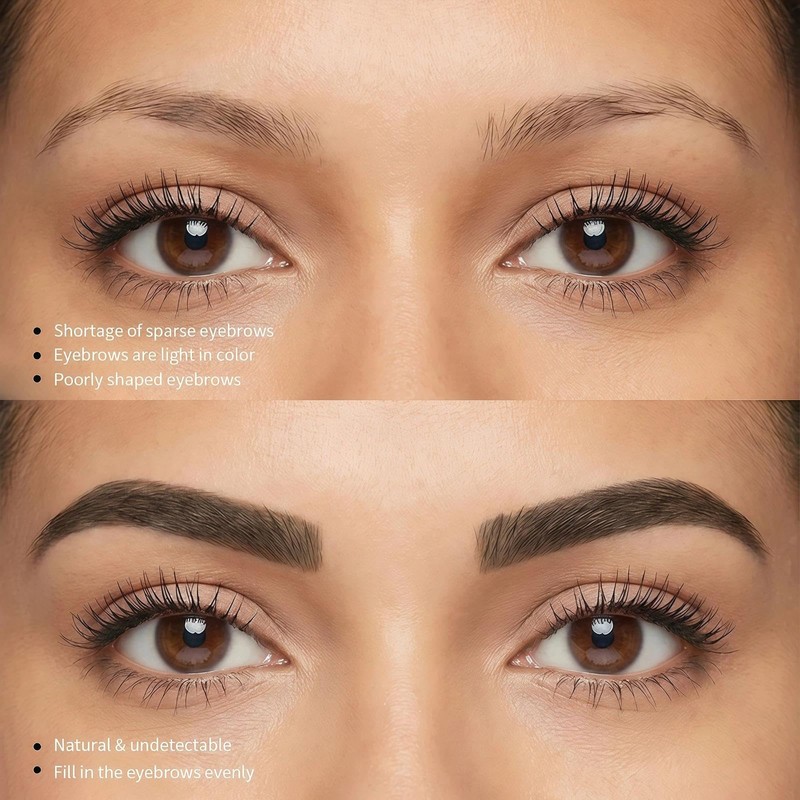 Peel Off Eyebrow Tint Dark Brown, Long Lasting Tattoo Brow