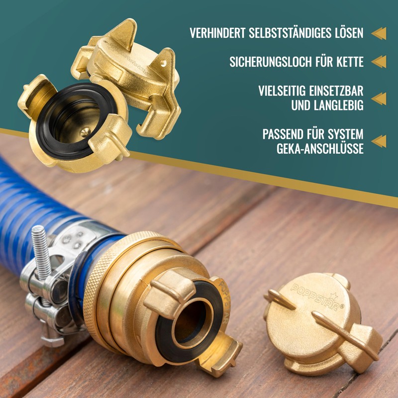 Poppstar Universal blind coupling, quick coupling water (Geka system, bare