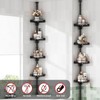 YCIA&DONE 360° Rotating Corner Shower Caddy Tension Pole, Black