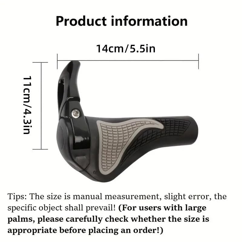 AIMALL 5.5 Inch Mountain Bike Handlebar Grips, Non-Slip Rubber Bicycle