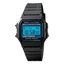 Reloj De Pulsera Casio Classic F-105 De Cuerpo Color Negro Fondo Gris