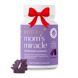 Boobie Bears Lactation Support Gummies | Helps As Milk Supply Booster & Supports Immune Health & Hair Growth | Breastfeeding Supplements with Zinc & Elderberry for Milk Supply Increase, 60 Count