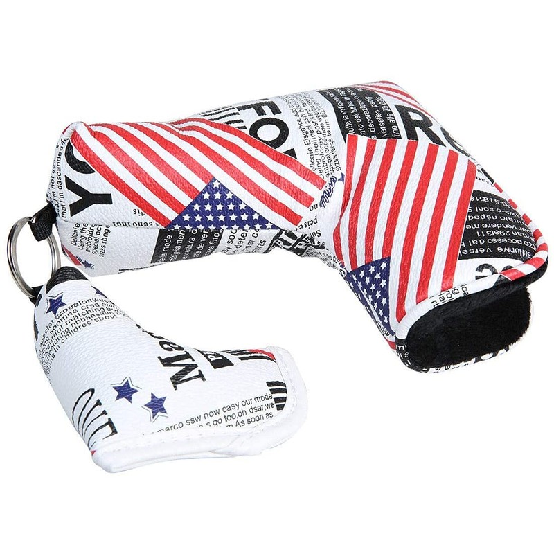 Golf Putter Cover with Key Ring Pin Fits Scotty Cameron
