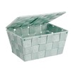 Wenko Adria Storage Basket with Lid, mint, 14 x 19