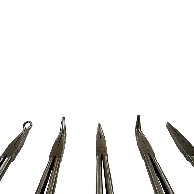 11” Long Needle Nose Pliers Set 5-Piece Plier Kit (Storage