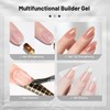 JODSONE 2Pcs 10ml Builder Gel Set, Clear Gel Nail Strengthener