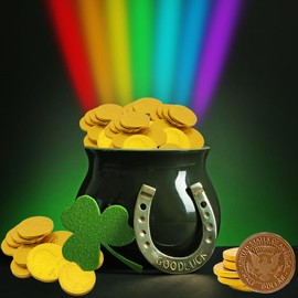 Fruidles St. Patrick's Chocolate Gold Coins in Mesh Bags, Made with Premium Belgian Milk Chocolate, Gluten Free, Non-GMO, Kosher Certified Dairy (18 Mesh Bags)