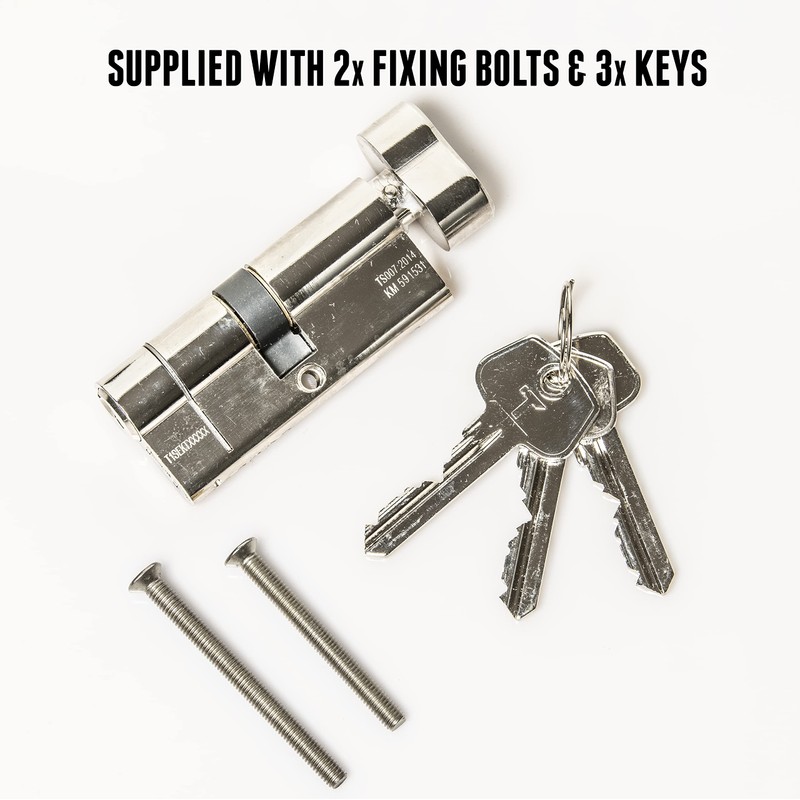 High Security TS007 1 Star Thumbturn Euro Cylinder Lock, British
