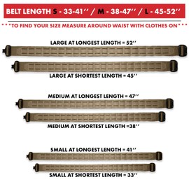 Bear Armz Tactical Battle Belt | Molle Riggers Belt | Duty Belt | Heavy Duty Anti-Slip Pad & Inner Belt Comb | 2-In-1 System, Desert Sand, S- Small