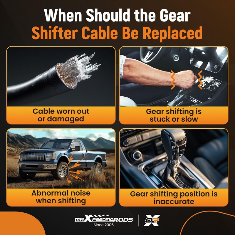 maXpeedingrods Automatic Transmission Gear Shift Control Cable 5L3Z7E395BA for Ford