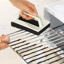 3 PAGEN® Steel Sponge for Grill & Oven - Effective Cleaning - Comfortable Handling with Handle - Cleaning Ovens, Baking Trays and Much More - Quick Results without Chemicals