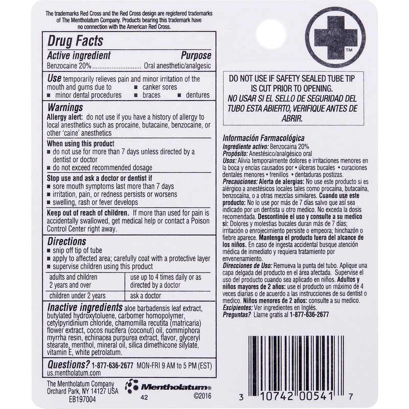 Red Cross Canker Sore Medication - 0.25 Oz (Packaging May