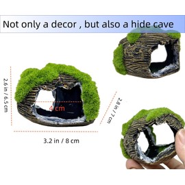 Aquarium Broken Barrel Fish Hide Caves, Cute Cichlids Guppy Small Fish Betta Shrimp Hide Caves Shelter, Fish tank Shipwreck Themed Hide Hut Hideouts for Small Fish Breed Spawn