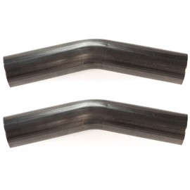 Squirelly 1.75 inch Mandrel Bend 45 Degree 304 Stainless Steel Bent Elbow Pipe Piping (2 Pack)