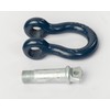 Hi-Gear 2 Pack Blue/Galvanized Bow Shackle 7/8" inch D-Ring Rugged