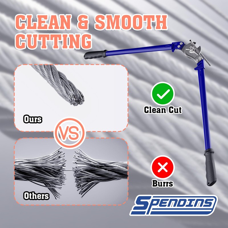 SPENDINS 24” Heavy Duty Wire Rope Cutter,Steel Wire Cutters w/Ergonomic