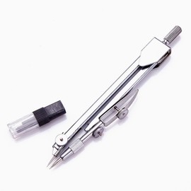 Compass Drafting Compass Precision Compass Drawing Tool School Supplies Double Needle Divider DIY Leather Craft Metal Rotating Divider Mechanical Pencil Type For Middle School Students Elementary