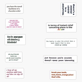 Iconic John Mulaney Quotes Bumper Sticker Vinyl Decal 5 inches