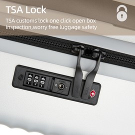 Hulsin 20 Inch Carry On Luggage - Airline Approved 22x14x9 Hard Shell Carry On Suitcase with 360° Spinner Wheels, TSA Lock & Lightweight Hardside Carry-on Luggage for Travel (Silvery, 20 Inch)