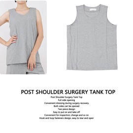 Post Shoulder Surgery Vest, Easy Dressing, Universal Fit, Enhanced Recovery, Soft Cotton, Sleeveless Tank Top, with Full Side Opening, for Post Surgery Recovery for Men and Women