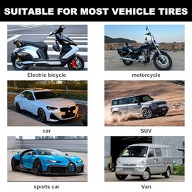Kit de reparación de pinchazos de neumáticos sin cámara Richcat con tapón de seta, repara pinchazos y neumáticos planos para motocicletas, autos, camiones, todoterrenos y tractores