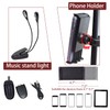 Sheet Music Stand with Light and Phone Holder, 57" Portable