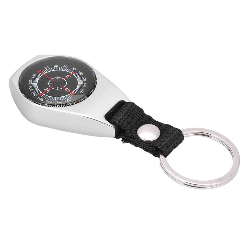 with Keychain Professional Handheld Compass Sturdy Portable Camping Compass for