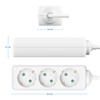 deleyCON 3-Way Power Strip with Flat Connector Power Strip for