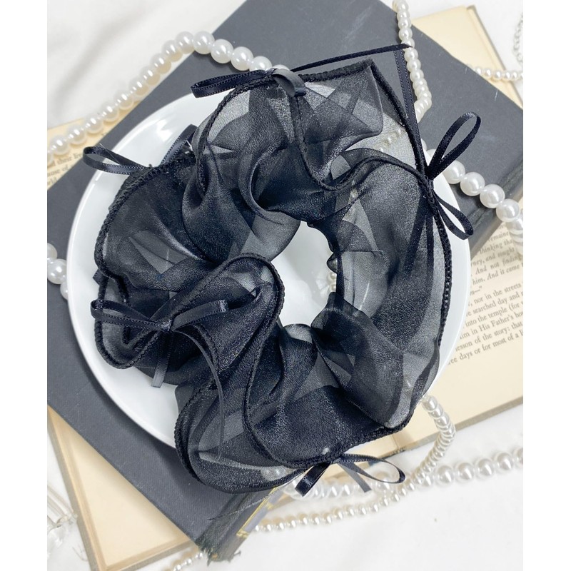 Wigo Large Skelibon Big Scrunchie Women's F, Black, Black