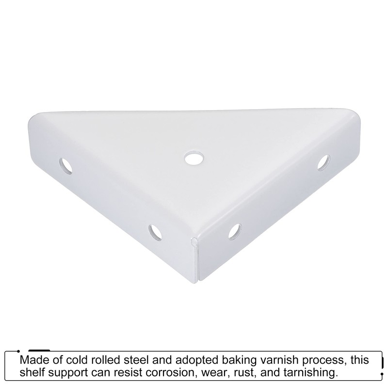 sourcing map 10 Pieces Angle Corner Brackets White 66mm x