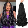 French Curls Braiding Hair 18 Inch 8 Packs Bouncy Wavy