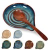 STE-CER Ceramic Spoon Rest for Stove Top,Large Spoon Holder, Cooking