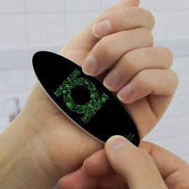 Green Lantern Green Lantern Icons Logo Double-Sided Oval Nail File Emery Board Set 4 Pack