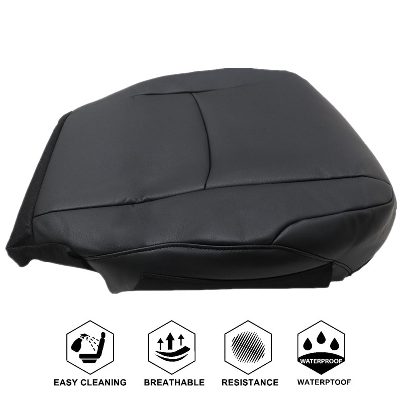 NLQR Front Driver and Passenger Side Bottom Replacement Leather Seat