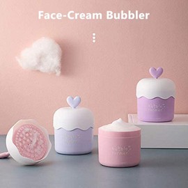 ZJchao Foam Bubble Maker, Facial Cleanser Foamer Cup Facial Cleanser Foam Maker Cup Cute Skin Care Tools (Pink)