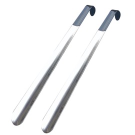 SUNUNICO Shoe Horn Long Handle for Seniors, Men, Kids and Women, Extra Long Metal Shoe Horn - 16.5 inch Heavy Duty Stainless Steel Shoehorn, Set of 2