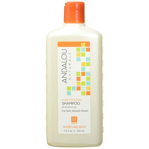 Andalou Naturals Argan Oil & Shea Moisture Rich Shampoo,Orange, 11.5 Ounce