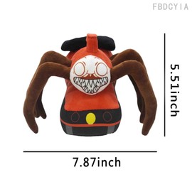 FBDCYIA Choo Choo Charles Plush Toy, 8.7Inch Charles Spider Train Doll, Gift for Kids Fans, Train Toy Spider Stuffed Animal (Red Style 1)