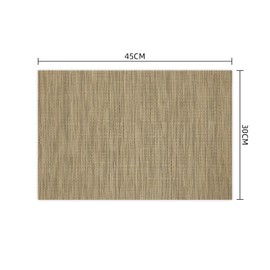 Lumaca Washable Placemats, Set of 6 Placemats (70% PVC, 30% Polyester), Heat-Resistant, Non-Slip, for Kitchen Table and Restaurant, Brown