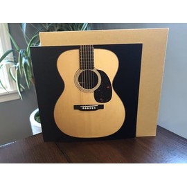 Guitar Ink - Acoustic Guitar Premium Note Cards with Kraft Envelopes - 8 QTY Greeting Cards