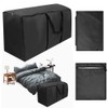 Waterproof Cushion Storage Bag, Oxford Package Patio Furniture Bag, Black